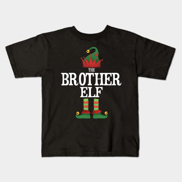 Brother Elf Matching Family Group Christmas Party Pajamas Kids T-Shirt by uglygiftideas